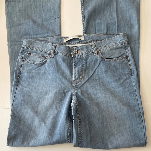 VINTAGE Express X2 Slim Fit Super Low Rise Flare Leg Jeans Womens 4 Short Blue - Picture 4 of 7